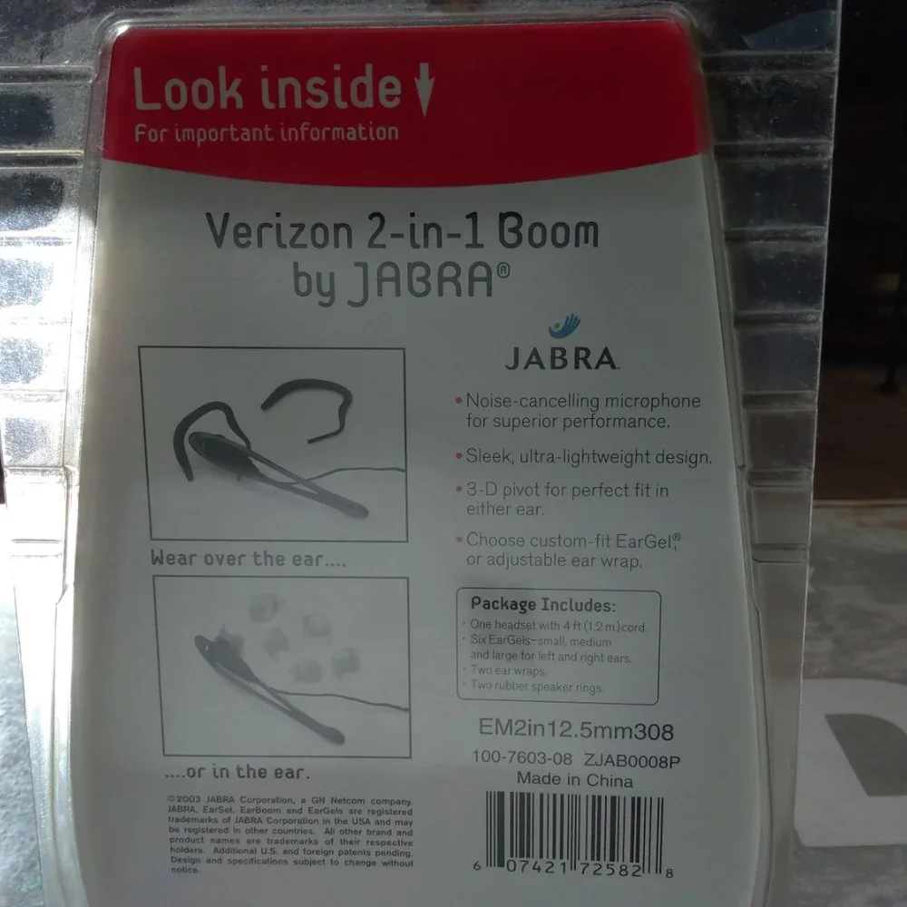 1/2 Price🔻Jabra Verizon 2 in 1 Boom Headset